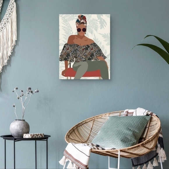 Pattern Panache III By Belle Maison Wrapped Canvas Art Print in Multicolor NWT - Picture 4 of 6